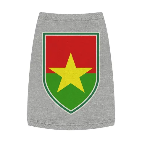 Burkina Faso Red Green Star Pet Tank Top — front view