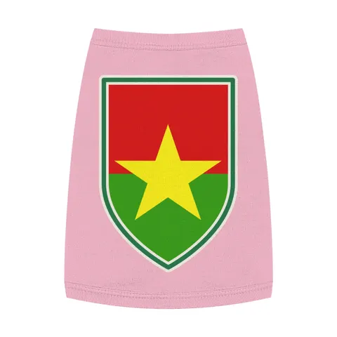 Burkina Faso Red Green Star Pet Tank Top — front view