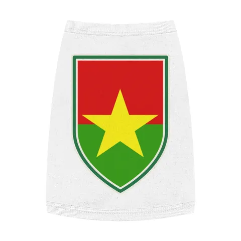 Burkina Faso Red Green Star Pet Tank Top — front view