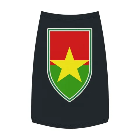 Burkina Faso Red Green Star Pet Tank Top — front view