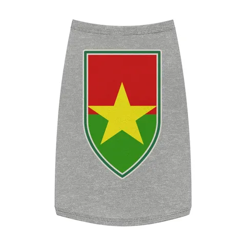Burkina Faso Red Green Star Pet Tank Top — front view