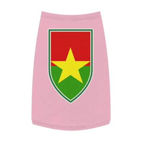 Burkina Faso Red Green Star Pet Tank Top — front view