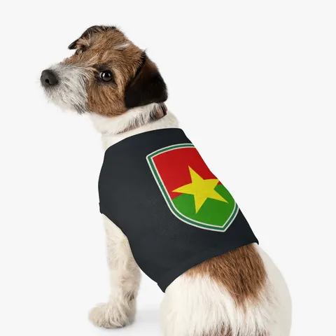 Burkina Faso Red Green Star Pet Tank Top — other view