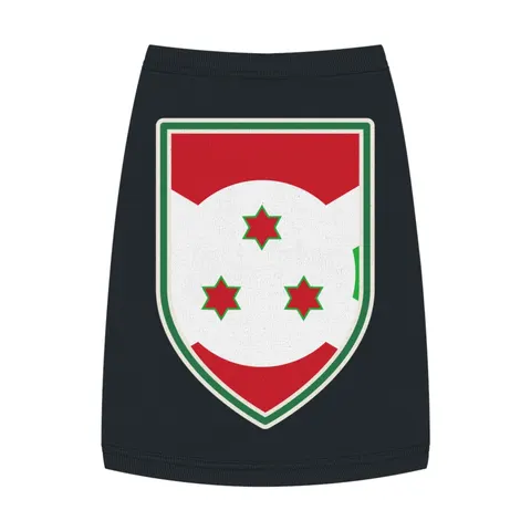 Burundi White Saltire Pet Tank Top — front view