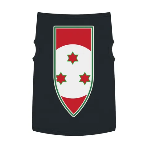 Burundi White Saltire Pet Tank Top — front view