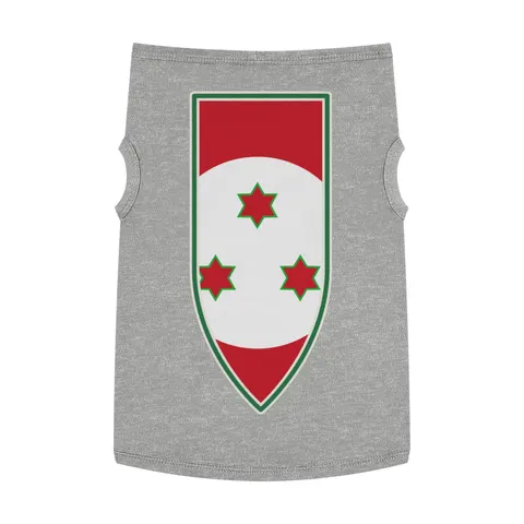 Burundi White Saltire Pet Tank Top — front view
