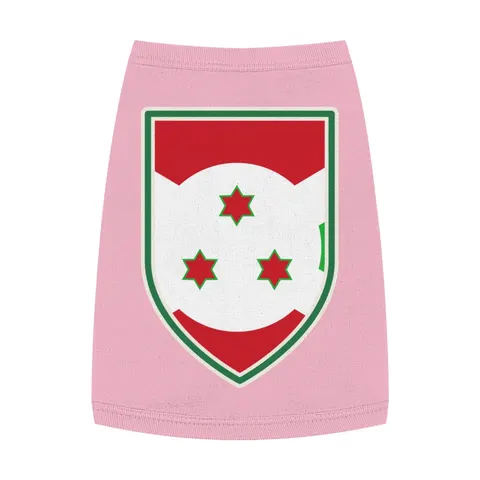 Burundi White Saltire Pet Tank Top — front view
