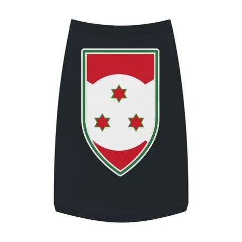 Burundi White Saltire Pet Tank Top — front view