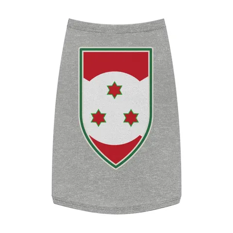 Burundi White Saltire Pet Tank Top — front view
