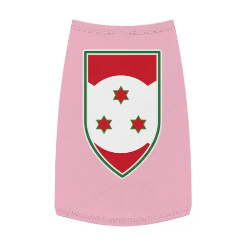 Burundi White Saltire Pet Tank Top — front view