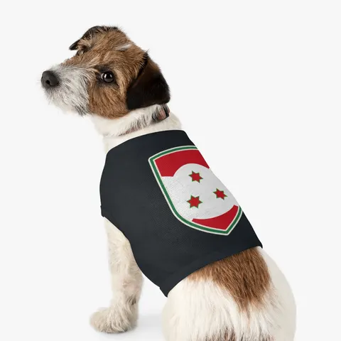 Burundi White Saltire Pet Tank Top — other view