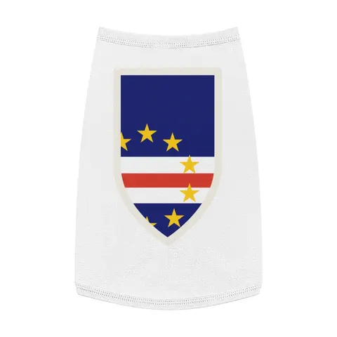 Cabo Verde Blue Stripe & Stars Pet Tank Top — front view