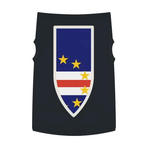 Cabo Verde Blue Stripe & Stars Pet Tank Top — front view