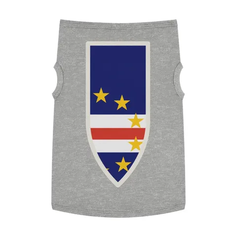 Cabo Verde Blue Stripe & Stars Pet Tank Top — front view
