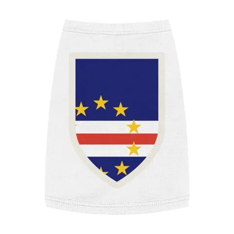 Cabo Verde Blue Stripe & Stars Pet Tank Top — front view