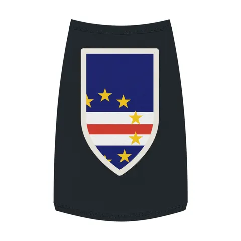 Cabo Verde Blue Stripe & Stars Pet Tank Top — front view