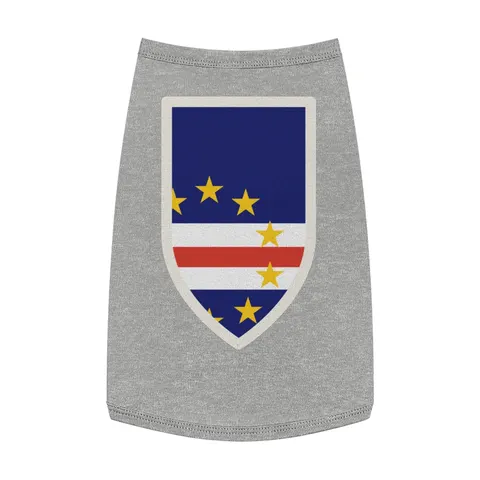 Cabo Verde Blue Stripe & Stars Pet Tank Top — front view