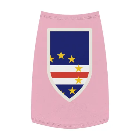 Cabo Verde Blue Stripe & Stars Pet Tank Top — front view