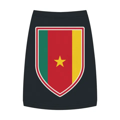 Cameroon Green Red Yellow Star Pet Tank Top — front view