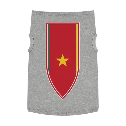 Cameroon Green Red Yellow Star Pet Tank Top — front view