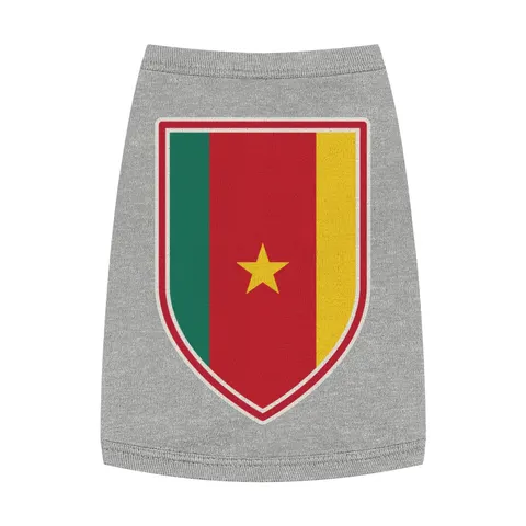 Cameroon Green Red Yellow Star Pet Tank Top — front view