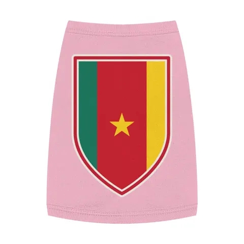 Cameroon Green Red Yellow Star Pet Tank Top — front view