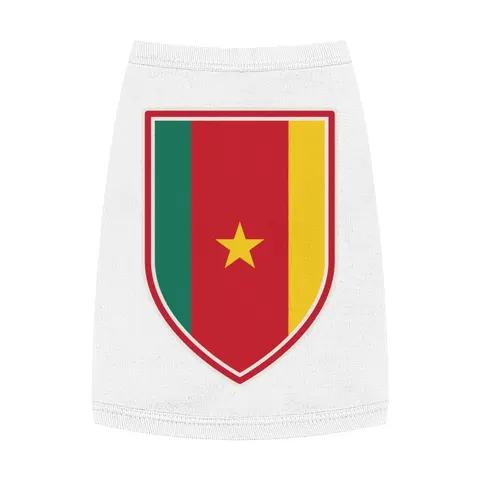 Cameroon Green Red Yellow Star Pet Tank Top — front view