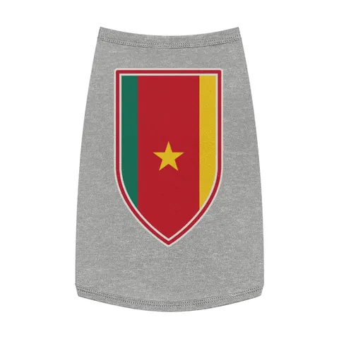 Cameroon Green Red Yellow Star Pet Tank Top — front view