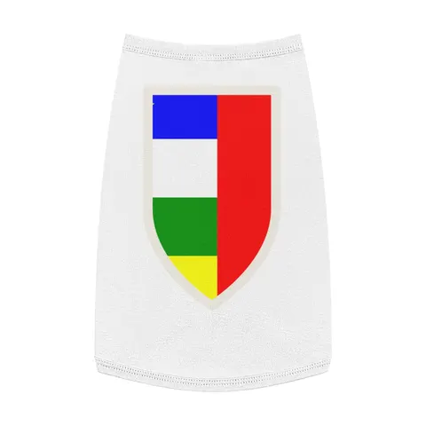 Central African Republic Stripes & Red Cross Pet Tank Top — front view