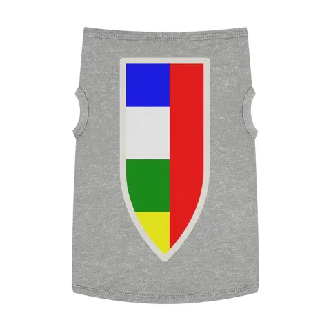Central African Republic Stripes & Red Cross Pet Tank Top — front view