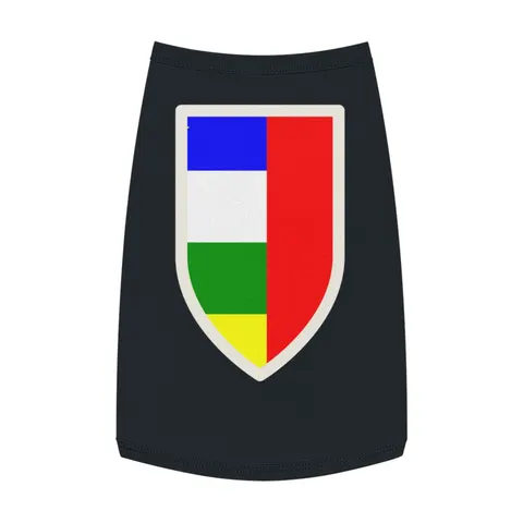 Central African Republic Stripes & Red Cross Pet Tank Top — front view