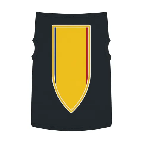 Chad Blue Yellow Red Pet Tank Top — front view