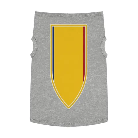 Chad Blue Yellow Red Pet Tank Top — front view