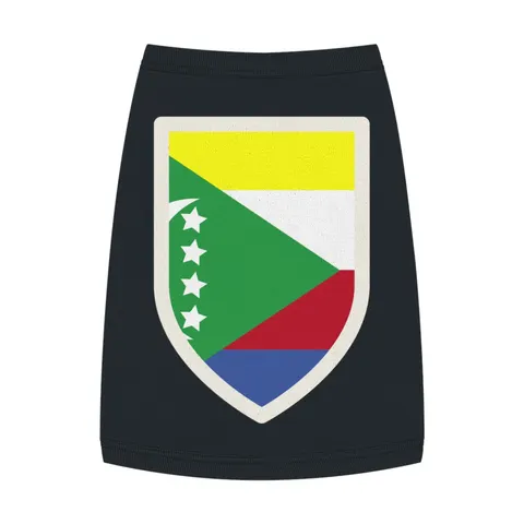 Comoros Green Triangle & Stripes Pet Tank Top — front view