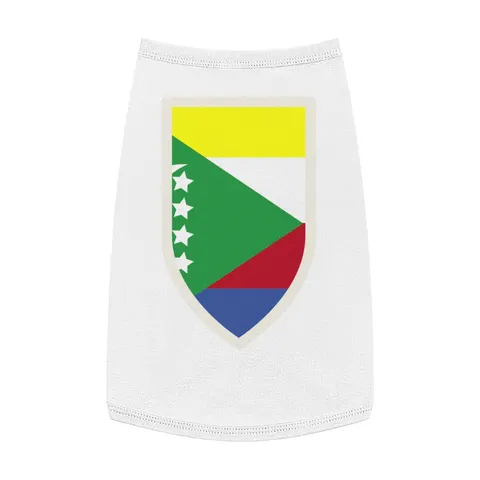 Comoros Green Triangle & Stripes Pet Tank Top — front view