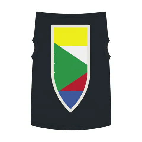 Comoros Green Triangle & Stripes Pet Tank Top — front view