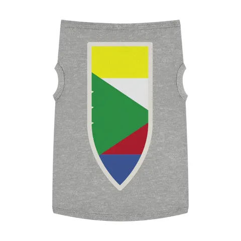 Comoros Green Triangle & Stripes Pet Tank Top — front view
