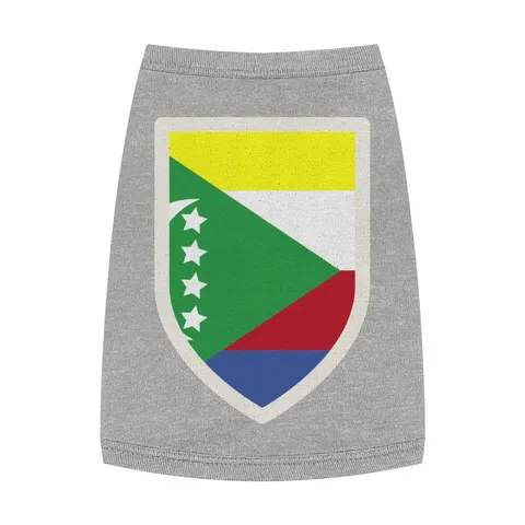 Comoros Green Triangle & Stripes Pet Tank Top — front view