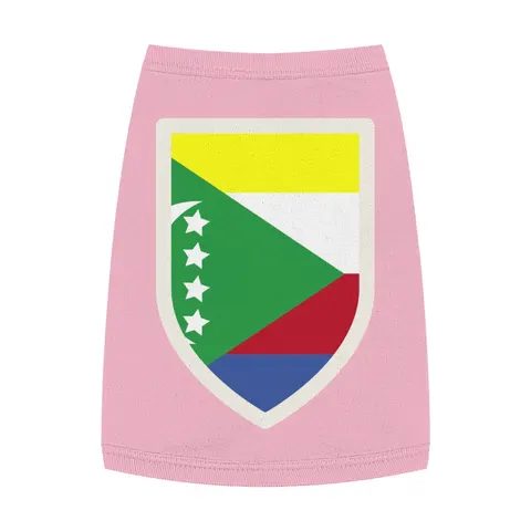 Comoros Green Triangle & Stripes Pet Tank Top — front view
