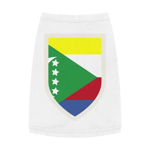 Comoros Green Triangle & Stripes Pet Tank Top — front view
