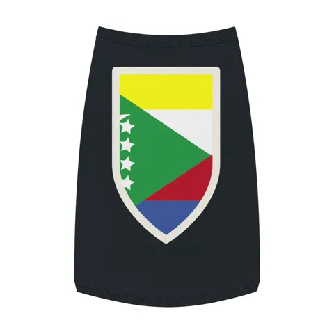 Comoros Green Triangle & Stripes Pet Tank Top — front view