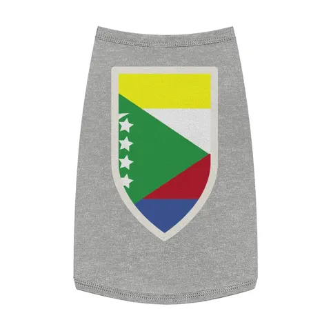 Comoros Green Triangle & Stripes Pet Tank Top — front view