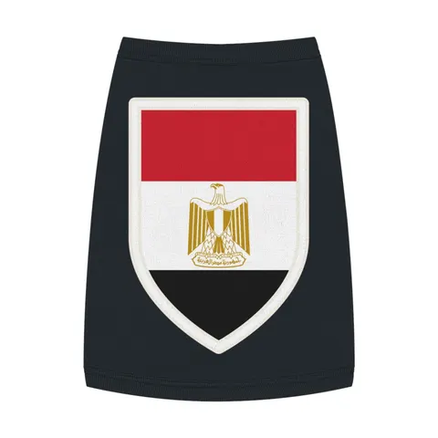 Egypt Red White Black Emblem Pet Tank Top — front view