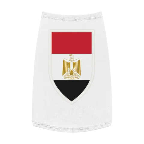 Egypt Red White Black Emblem Pet Tank Top — front view