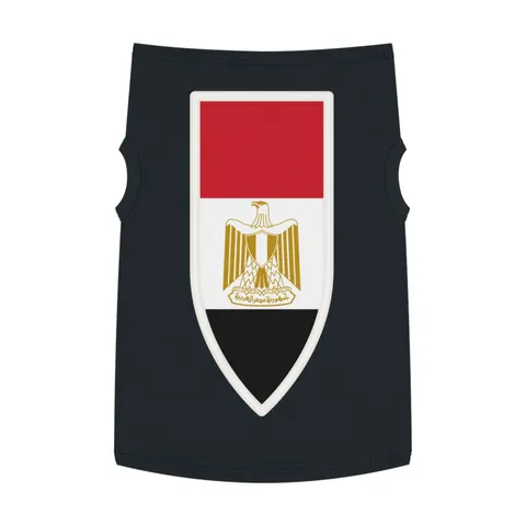 Egypt Red White Black Emblem Pet Tank Top — front view