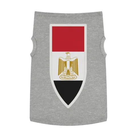 Egypt Red White Black Emblem Pet Tank Top — front view