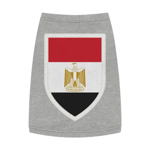 Egypt Red White Black Emblem Pet Tank Top — front view