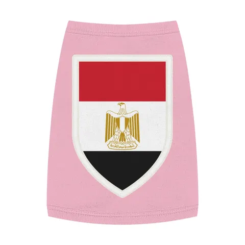 Egypt Red White Black Emblem Pet Tank Top — front view