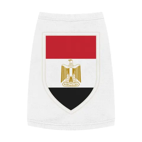 Egypt Red White Black Emblem Pet Tank Top — front view