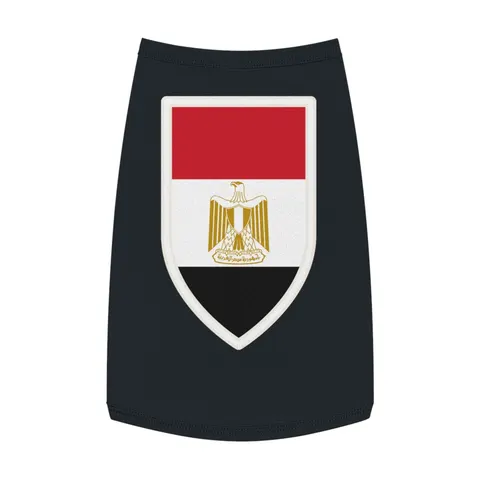 Egypt Red White Black Emblem Pet Tank Top — front view